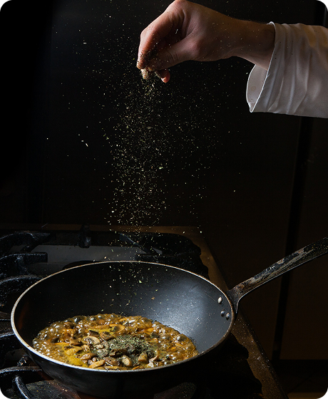 Chef preparing a fresh meal