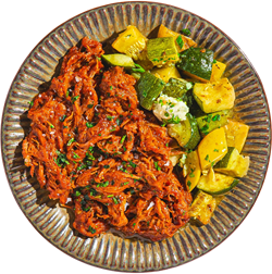 Sugar-free barbecue chicken bowl