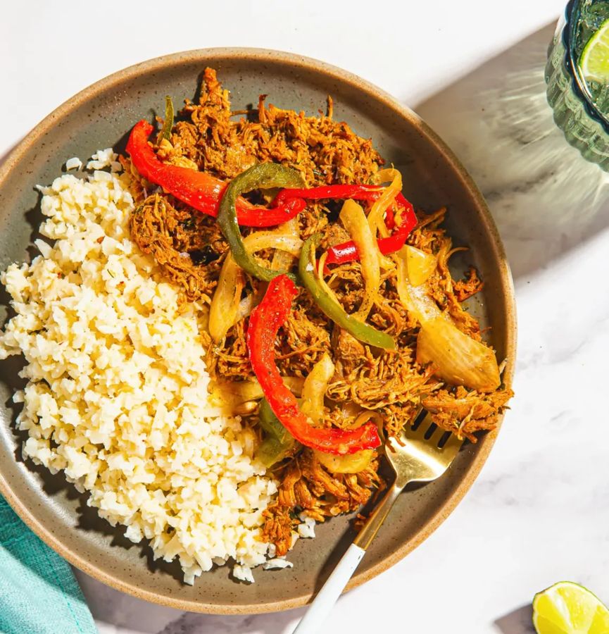 Braised Beef Barbacoa with Cauliflower Rice